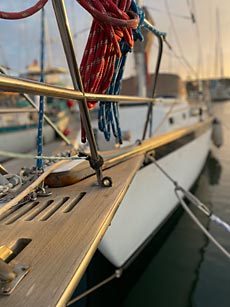 Endeavour 37 Sloop Sailboat Bow sprit